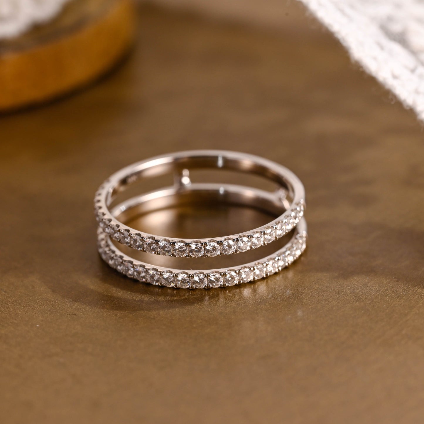 0.15 TCW Round Milgrain Lab Grown Diamond Wedding Band
