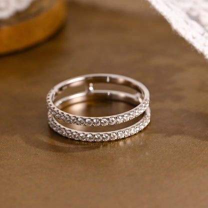 0.15 TCW Round Milgrain Lab Grown Diamond Wedding Band