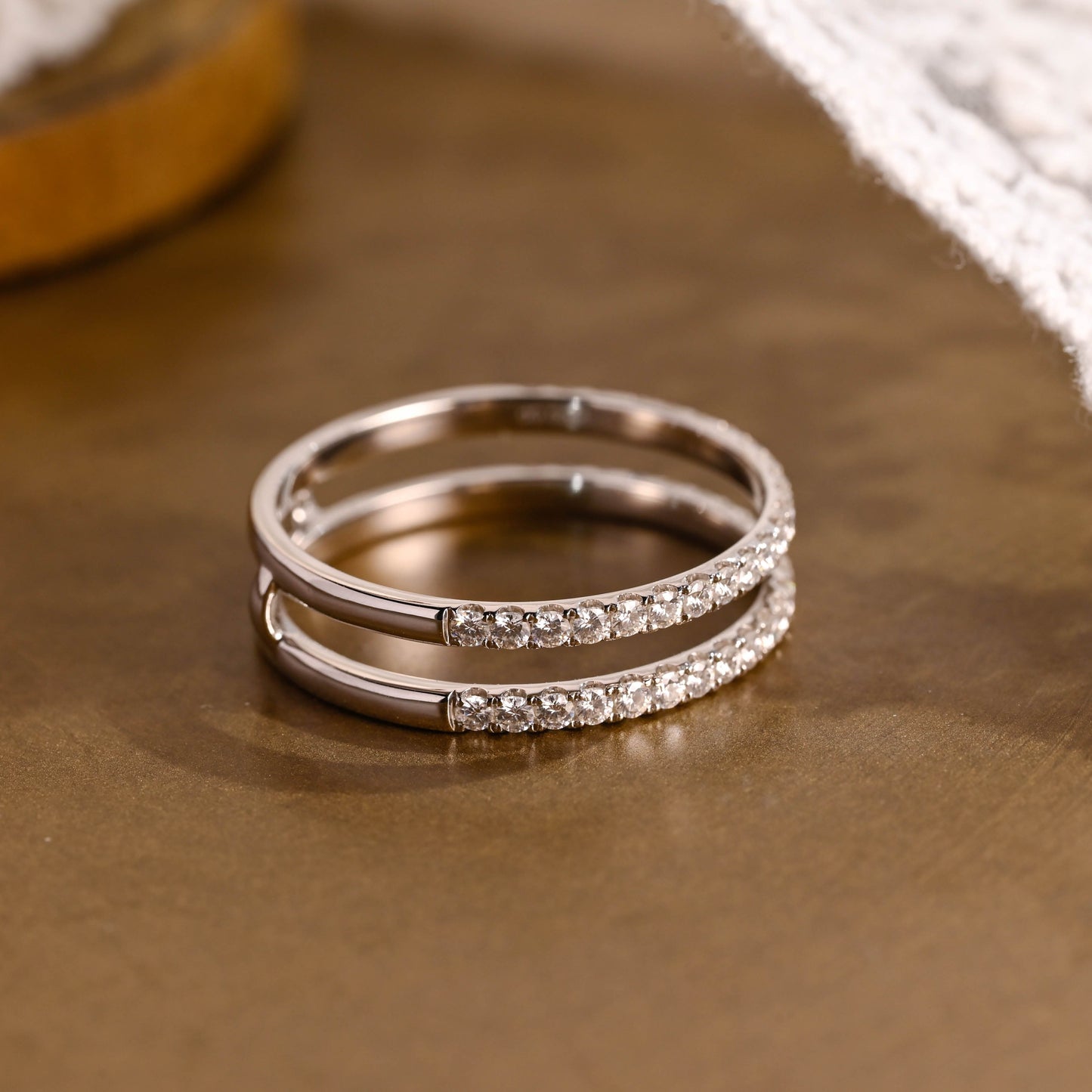 0.15 TCW Round Milgrain Lab Grown Diamond Wedding Band
