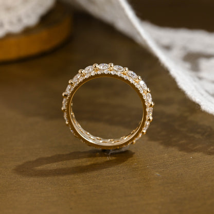 0.15 TCW Round Milgrain Lab Grown Diamond Wedding Band