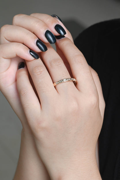 0.15 TCW Round Milgrain Lab Grown Diamond Wedding Band