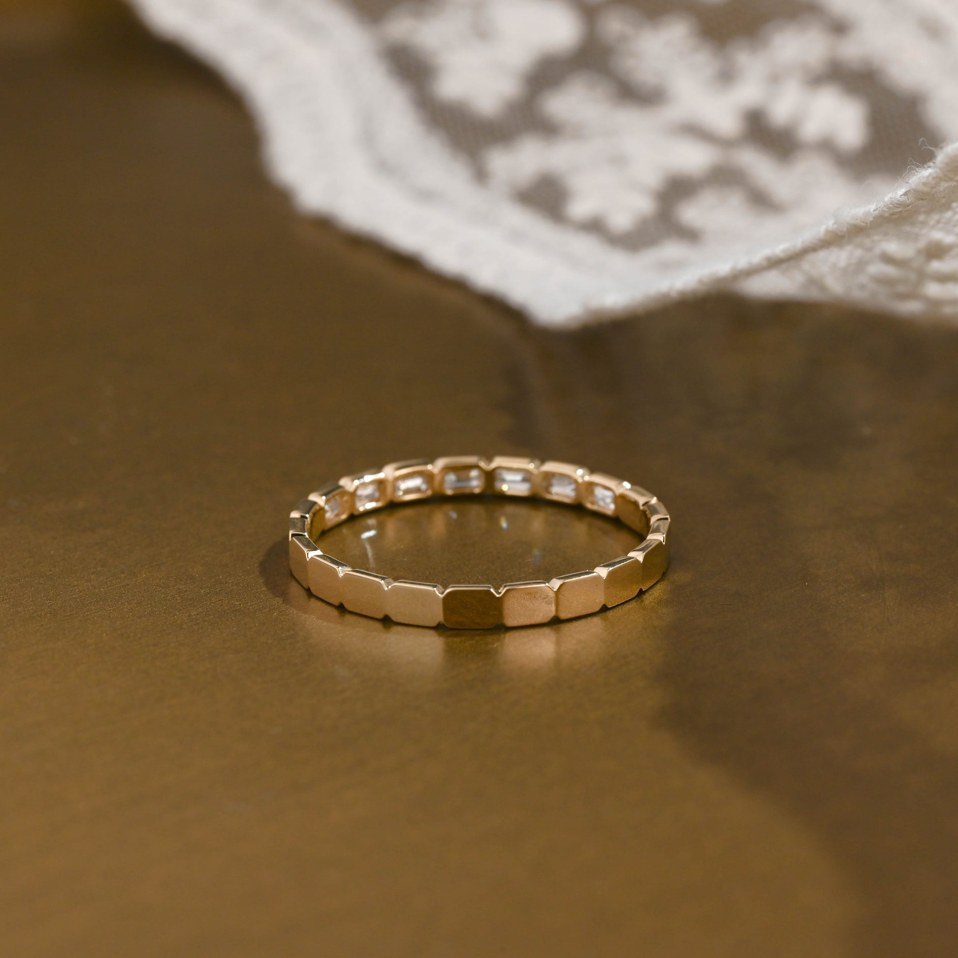 0.15 TCW Round Milgrain Lab Grown Diamond Wedding Band