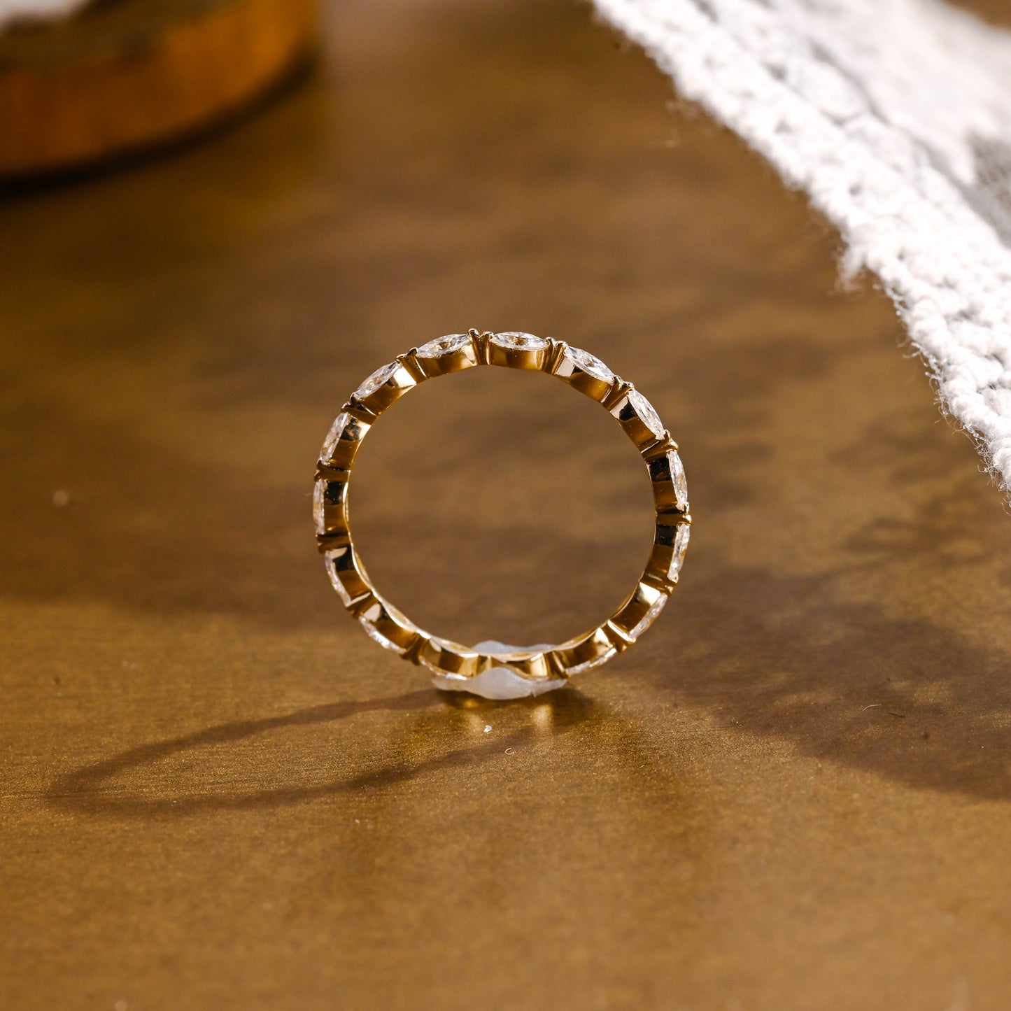 0.15 TCW Round Milgrain Lab Grown Diamond Wedding Band