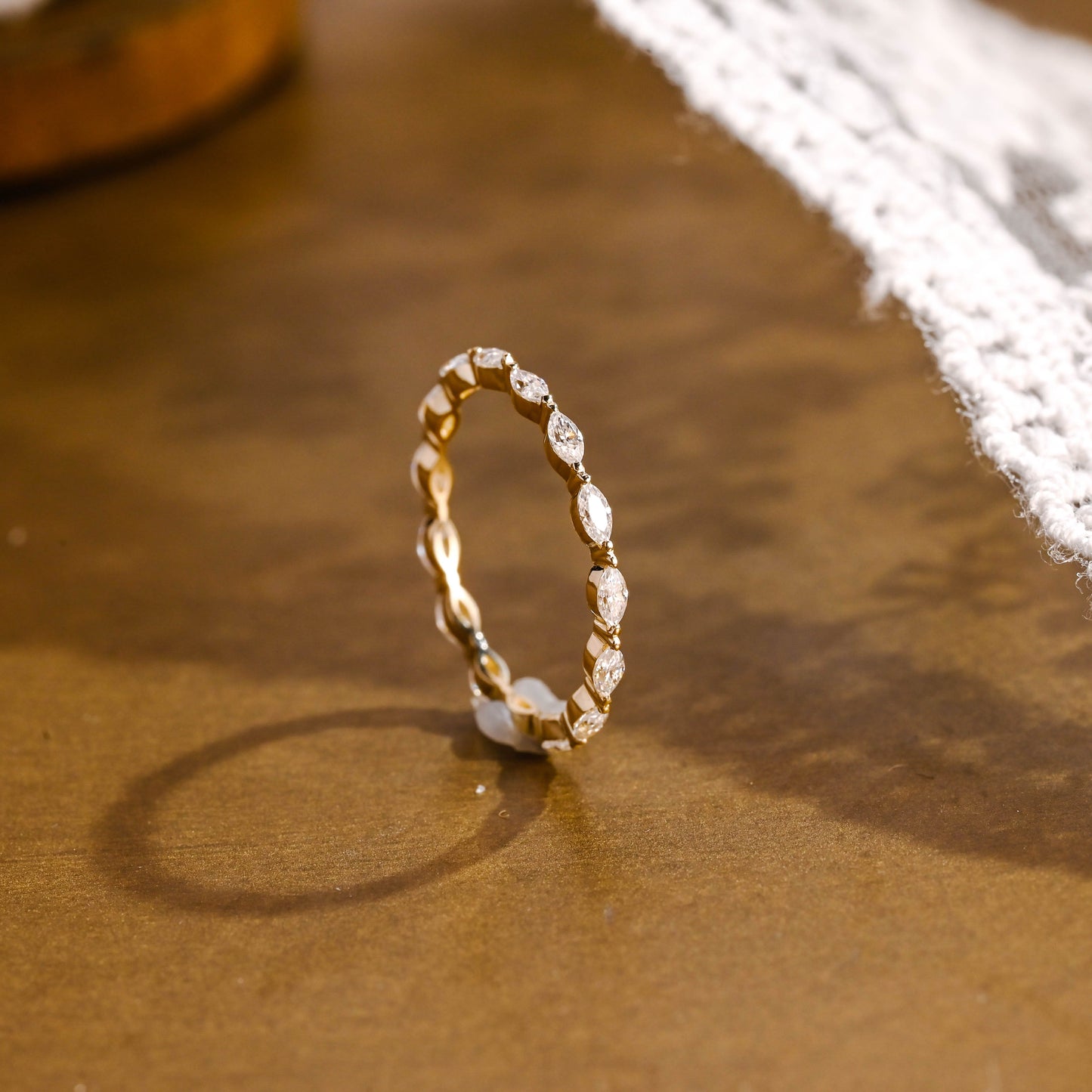0.15 TCW Round Milgrain Lab Grown Diamond Wedding Band
