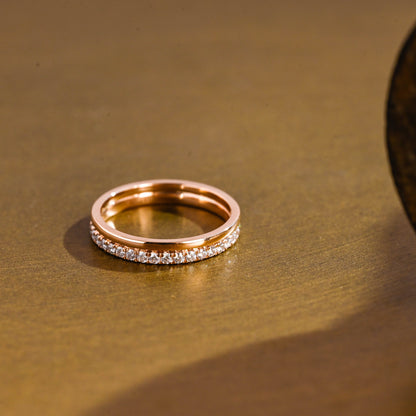 0.15 TCW Round Milgrain Lab Grown Diamond Wedding Band