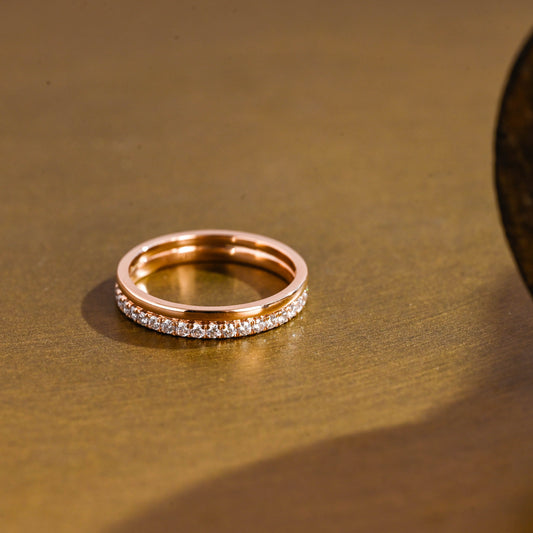 0.15 TCW Round Milgrain Lab Grown Diamond Wedding Band