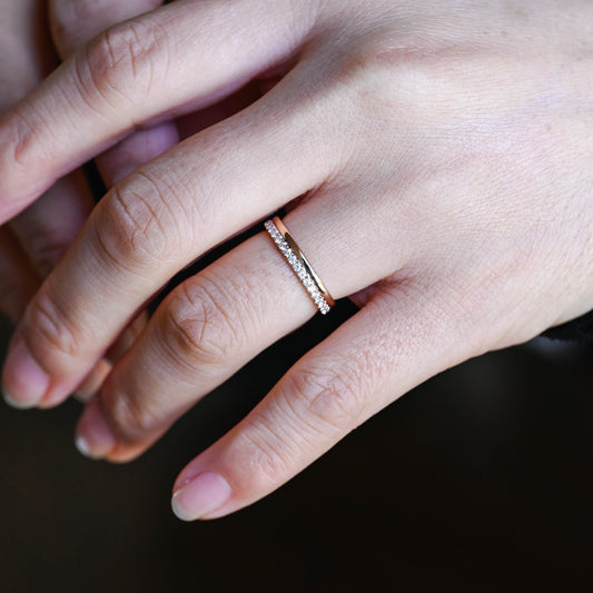 0.15 TCW Round Milgrain Lab Grown Diamond Wedding Band