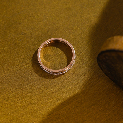 0.15 TCW Round Milgrain Lab Grown Diamond Wedding Band