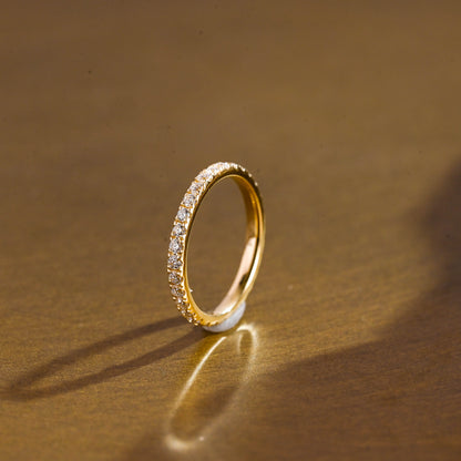 0.15 TCW Round Milgrain Lab Grown Diamond Wedding Band