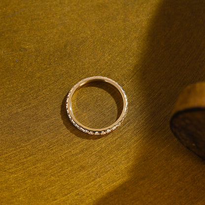 0.15 TCW Round Milgrain Lab Grown Diamond Wedding Band