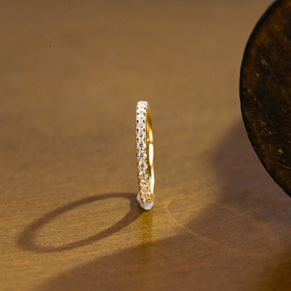 0.15 TCW Round Milgrain Lab Grown Diamond Wedding Band