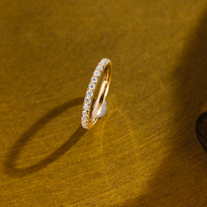 0.15 TCW Round Milgrain Lab Grown Diamond Wedding Band