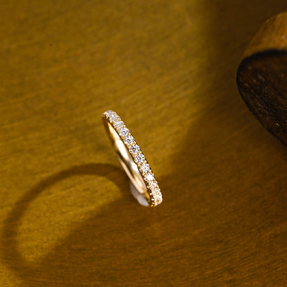 0.15 TCW Round Milgrain Lab Grown Diamond Wedding Band