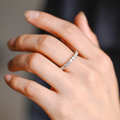 0.15 TCW Round Milgrain Lab Grown Diamond Wedding Band