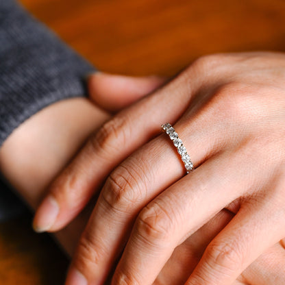 0.15 TCW Round Milgrain Lab Grown Diamond Wedding Band