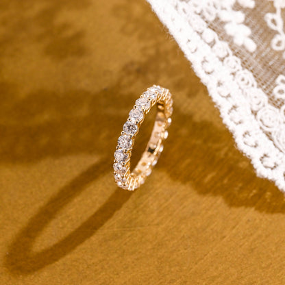0.15 TCW Round Milgrain Lab Grown Diamond Wedding Band