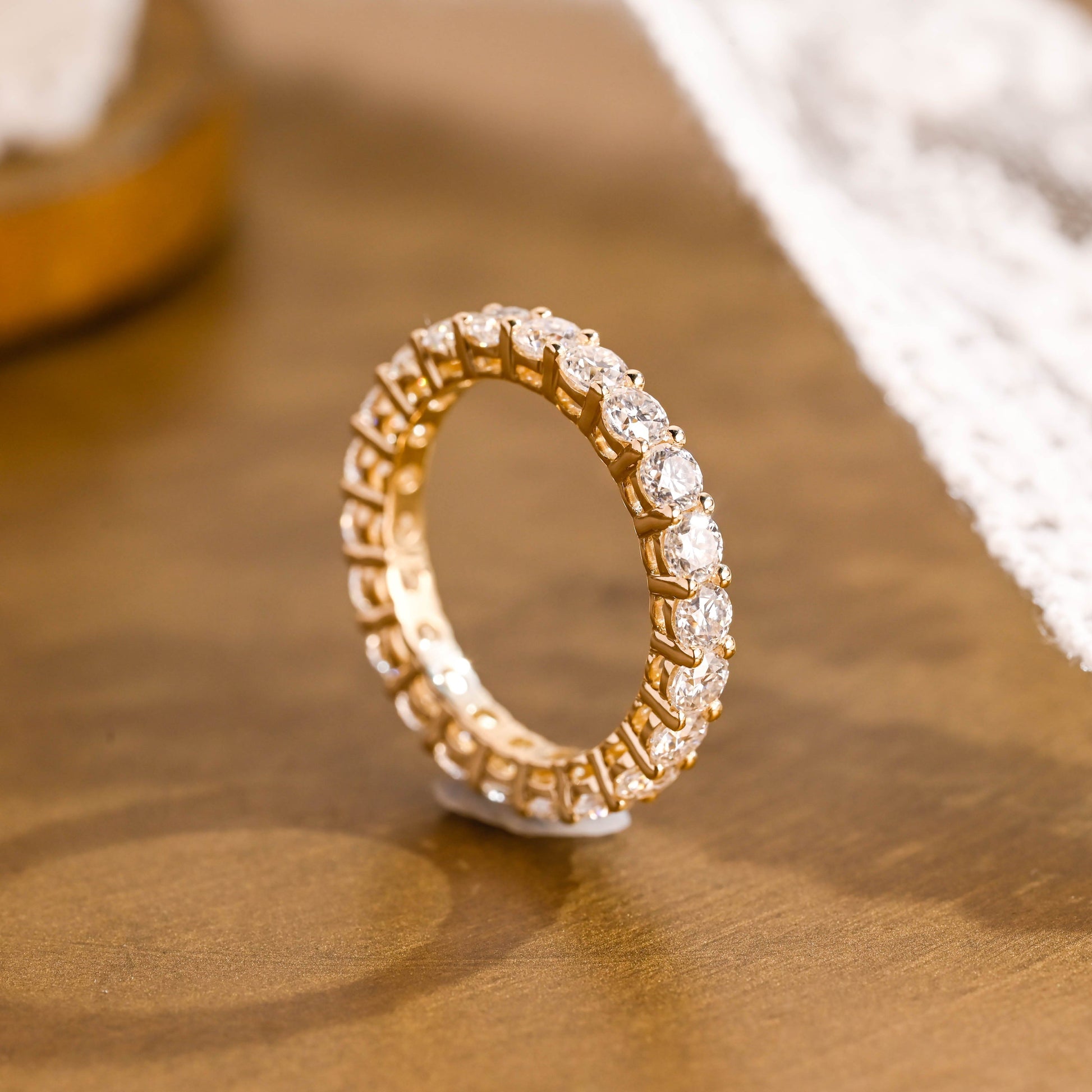 0.15 TCW Round Milgrain Lab Grown Diamond Wedding Band