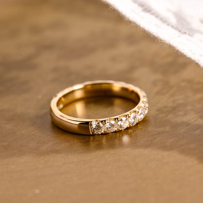 0.15 TCW Round Milgrain Lab Grown Diamond Wedding Band