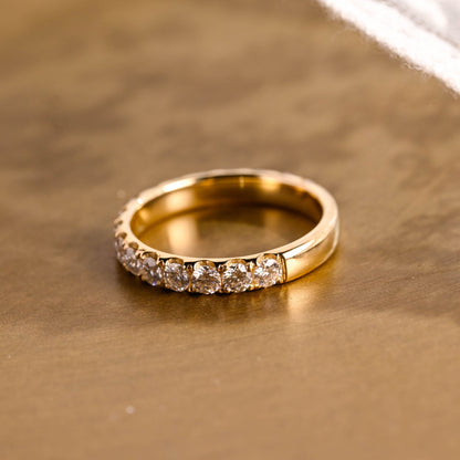 0.15 TCW Round Milgrain Lab Grown Diamond Wedding Band