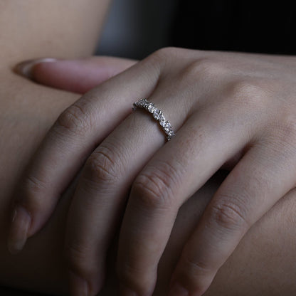0.15 TCW Round Milgrain Lab Grown Diamond Wedding Band