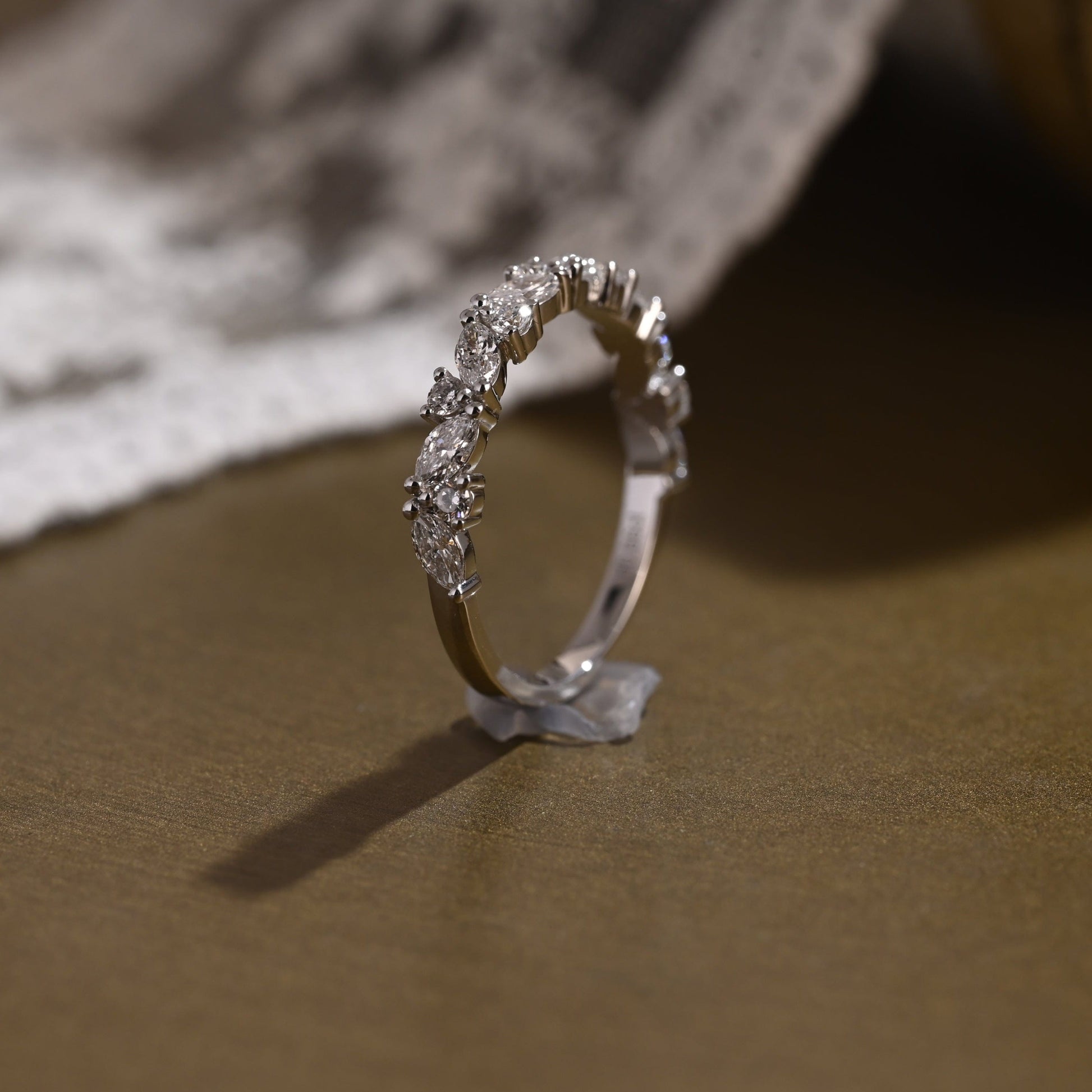 0.15 TCW Round Milgrain Lab Grown Diamond Wedding Band