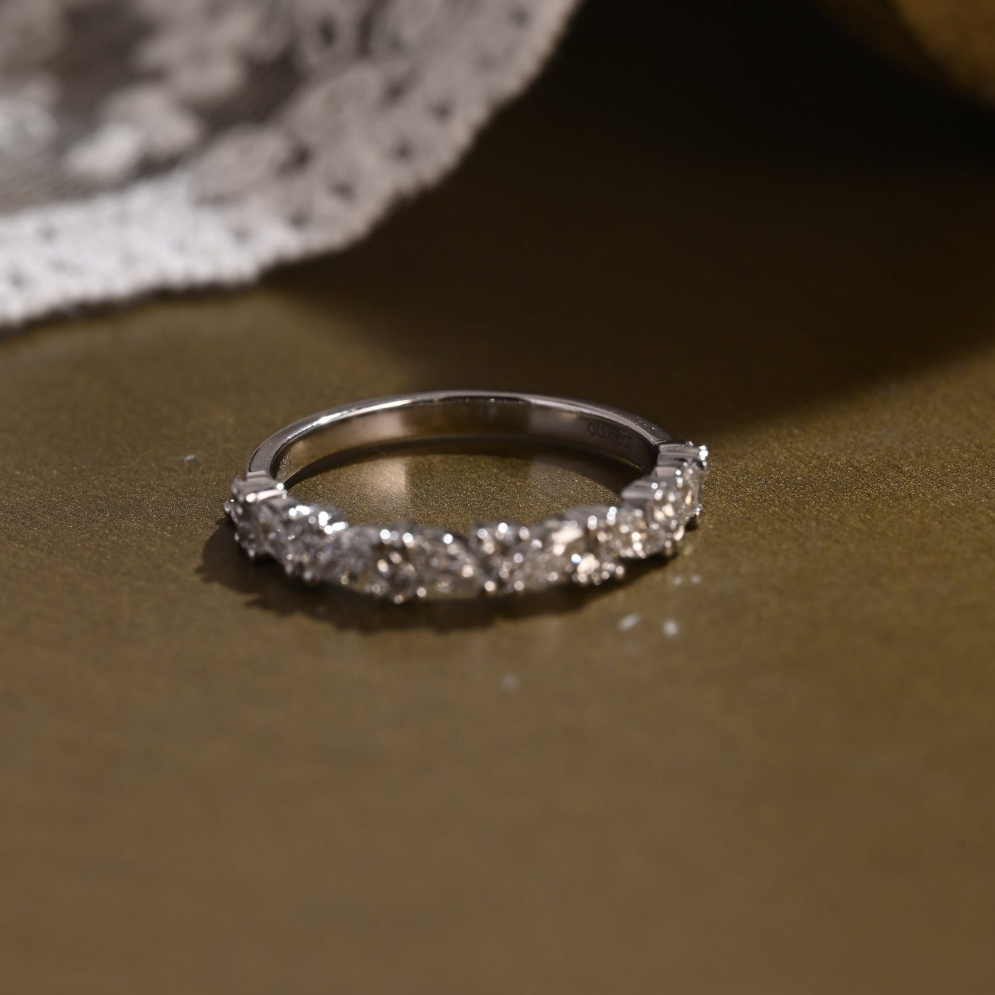 0.15 TCW Round Milgrain Lab Grown Diamond Wedding Band