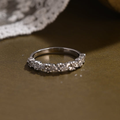 0.15 TCW Round Milgrain Lab Grown Diamond Wedding Band