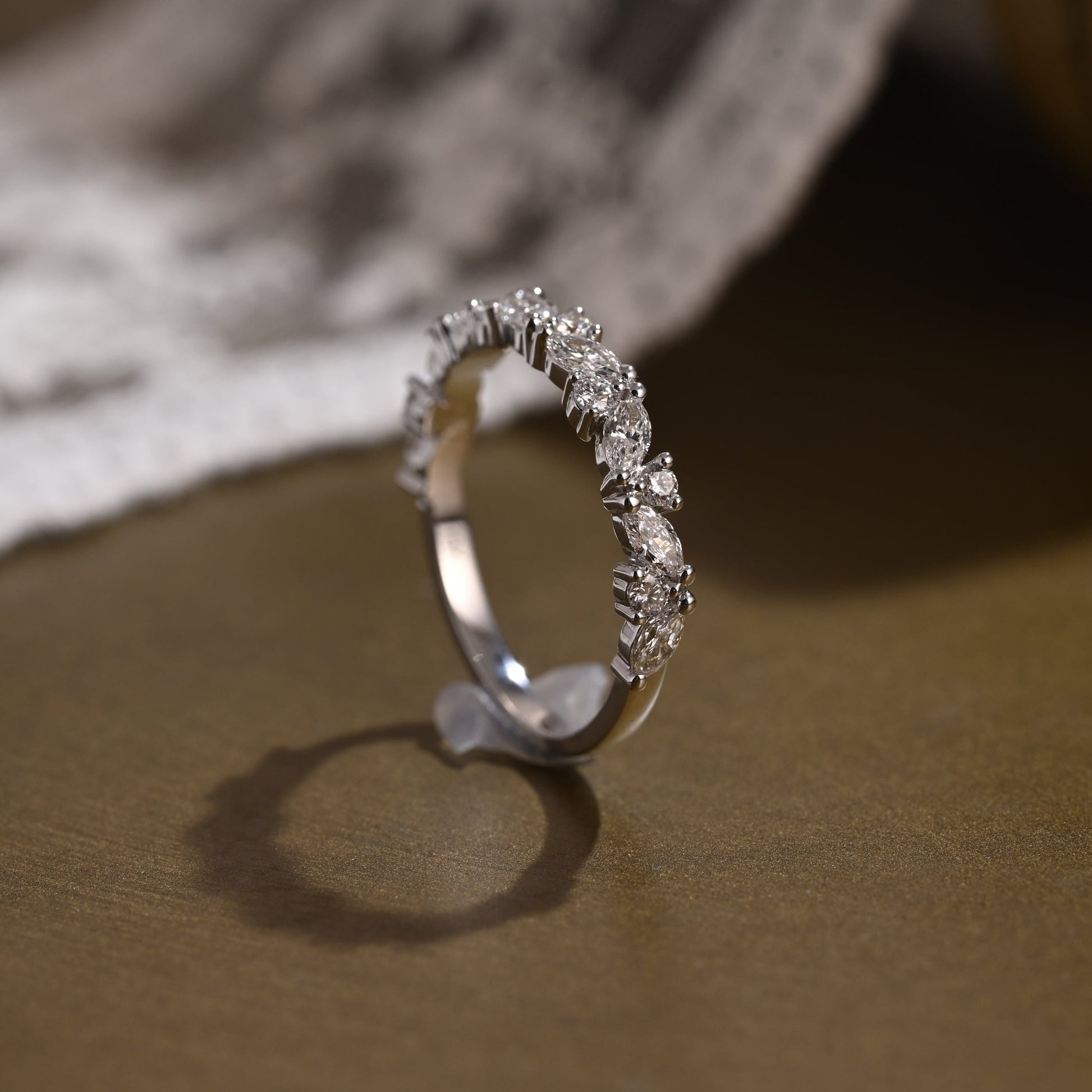 0.15 TCW Round Milgrain Lab Grown Diamond Wedding Band