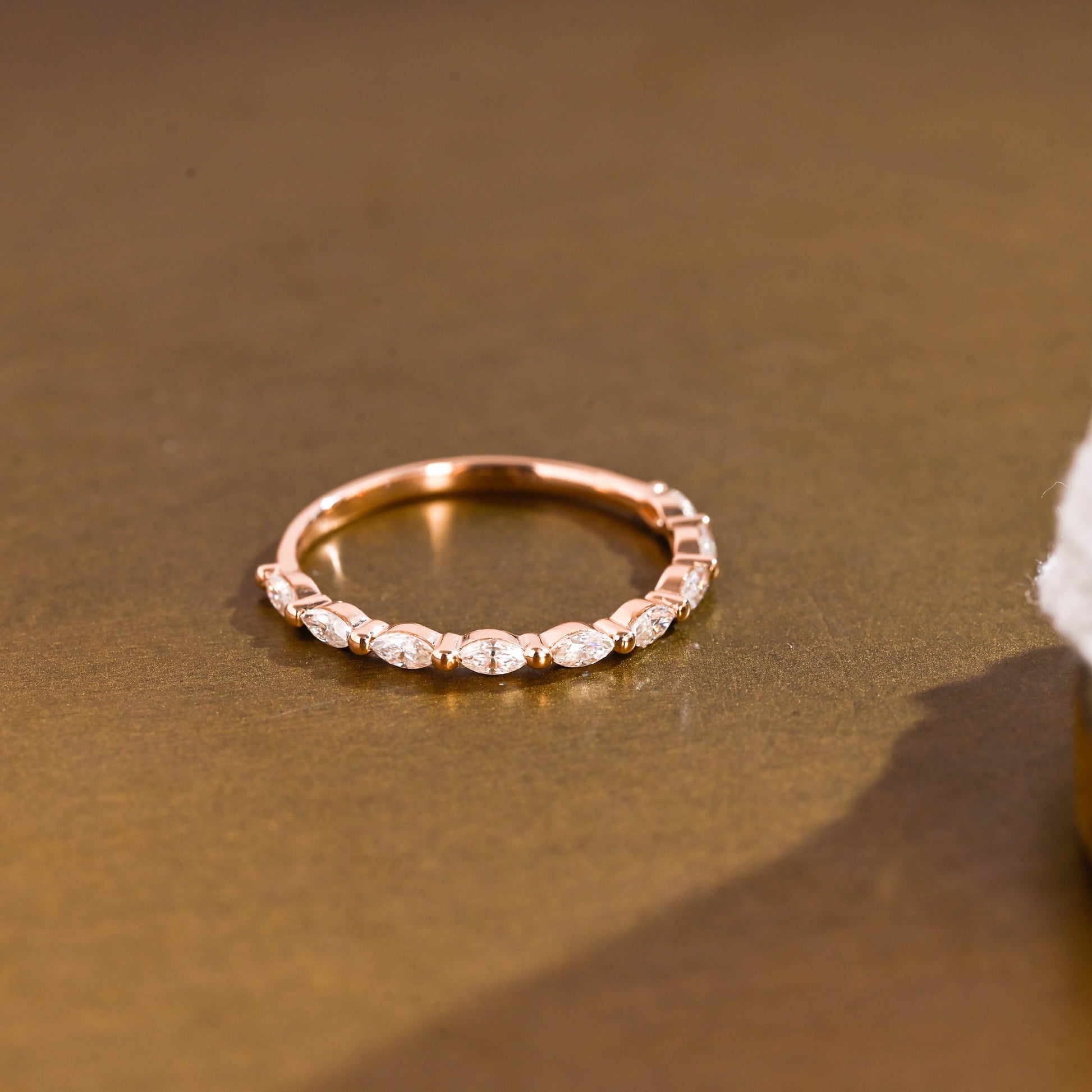 0.15 TCW Round Milgrain Lab Grown Diamond Wedding Band