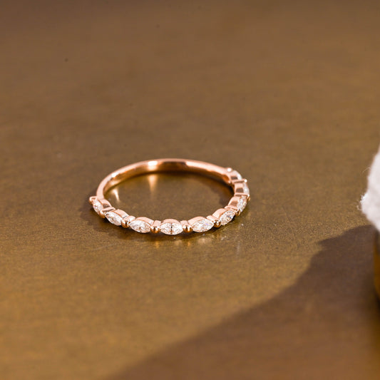 0.15 TCW Round Milgrain Lab Grown Diamond Wedding Band