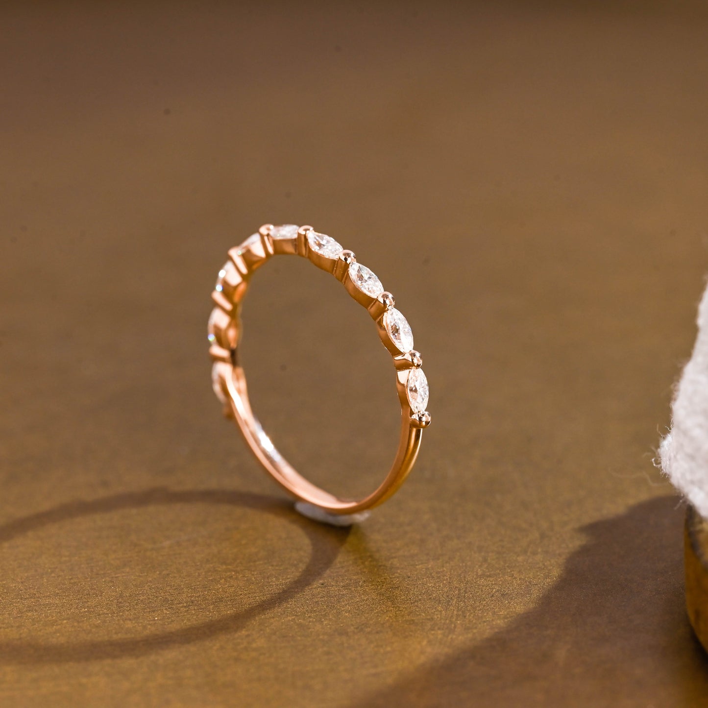 0.15 TCW Round Milgrain Lab Grown Diamond Wedding Band