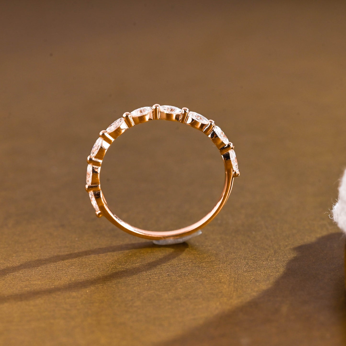 0.15 TCW Round Milgrain Lab Grown Diamond Wedding Band