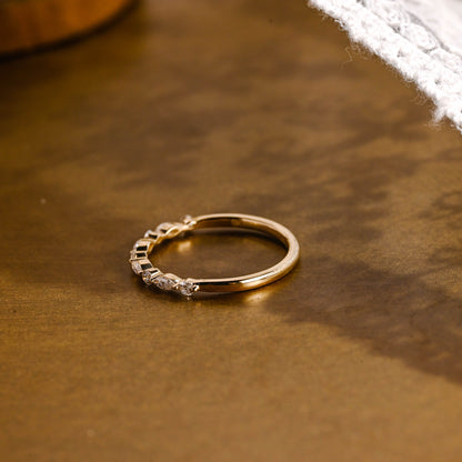 0.15 TCW Round Milgrain Lab Grown Diamond Wedding Band