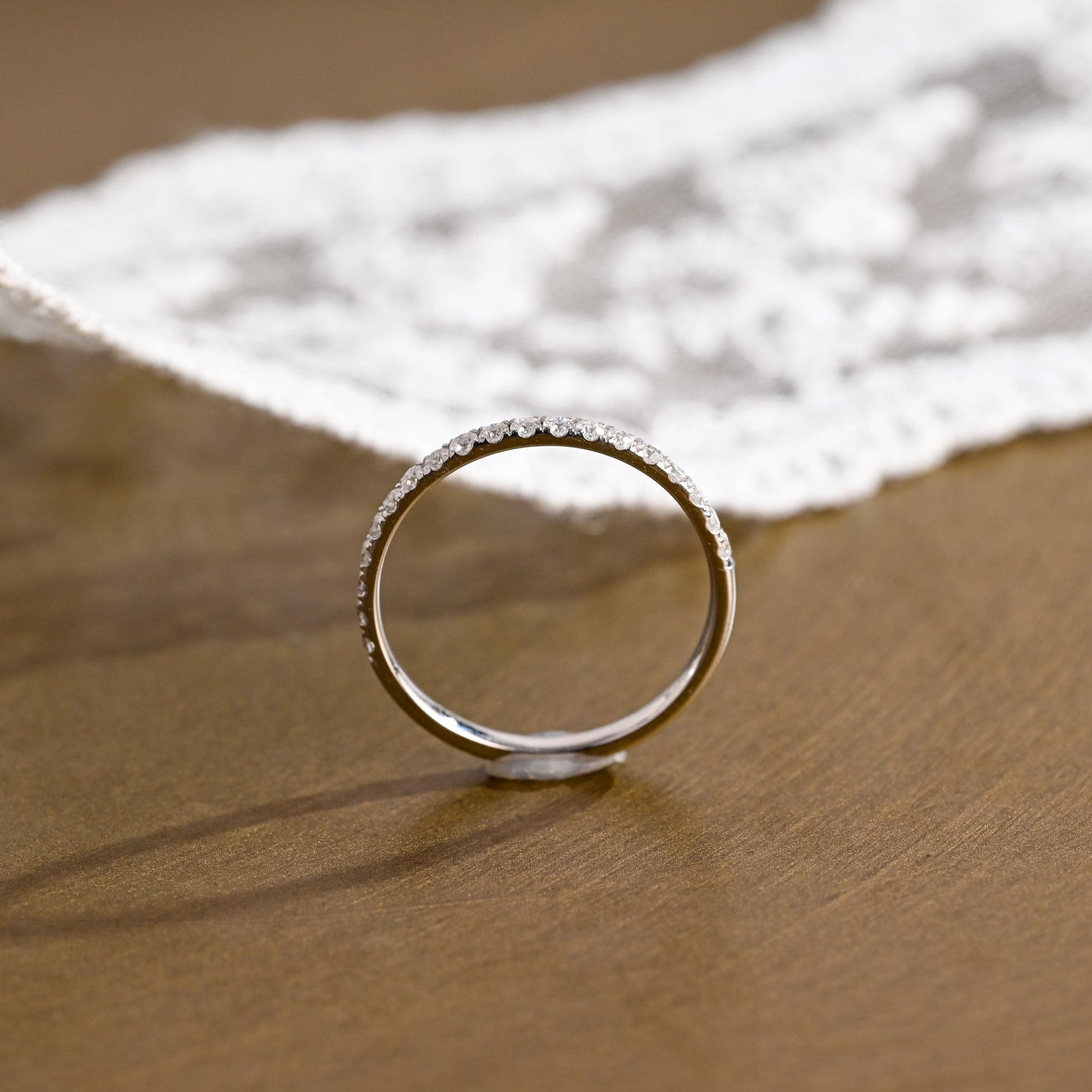 0.15 TCW Round Milgrain Lab Grown Diamond Wedding Band