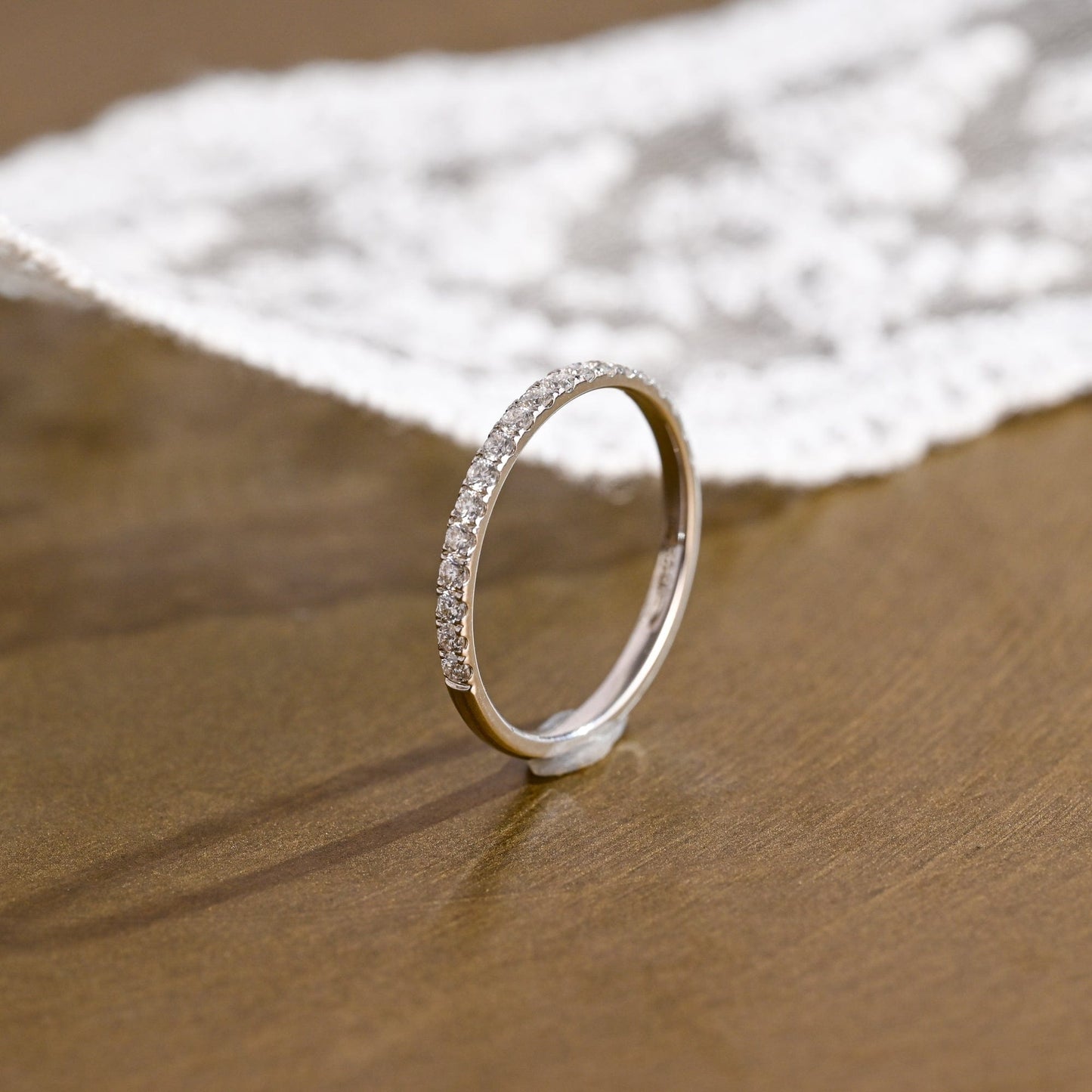 0.15 TCW Round Milgrain Lab Grown Diamond Wedding Band
