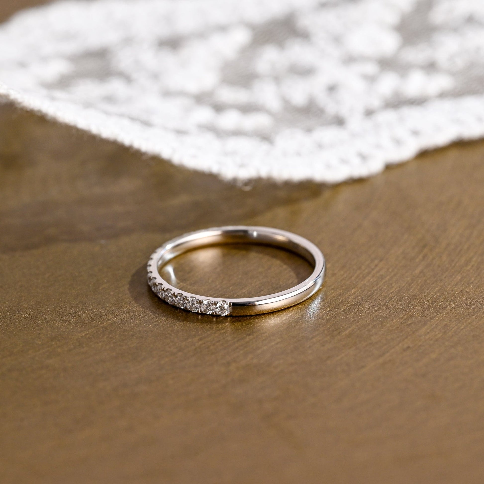 0.15 TCW Round Milgrain Lab Grown Diamond Wedding Band