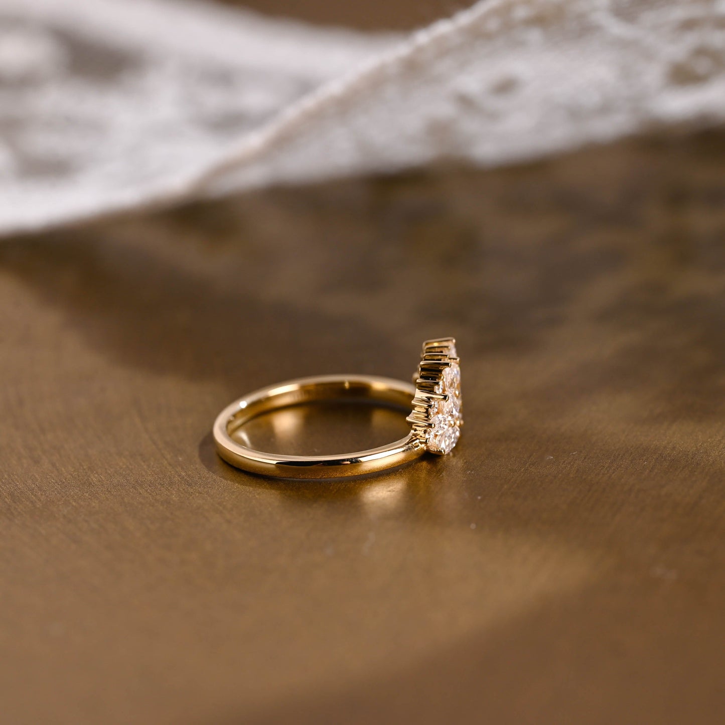 0.15 TCW Round Milgrain Lab Grown Diamond Wedding Band