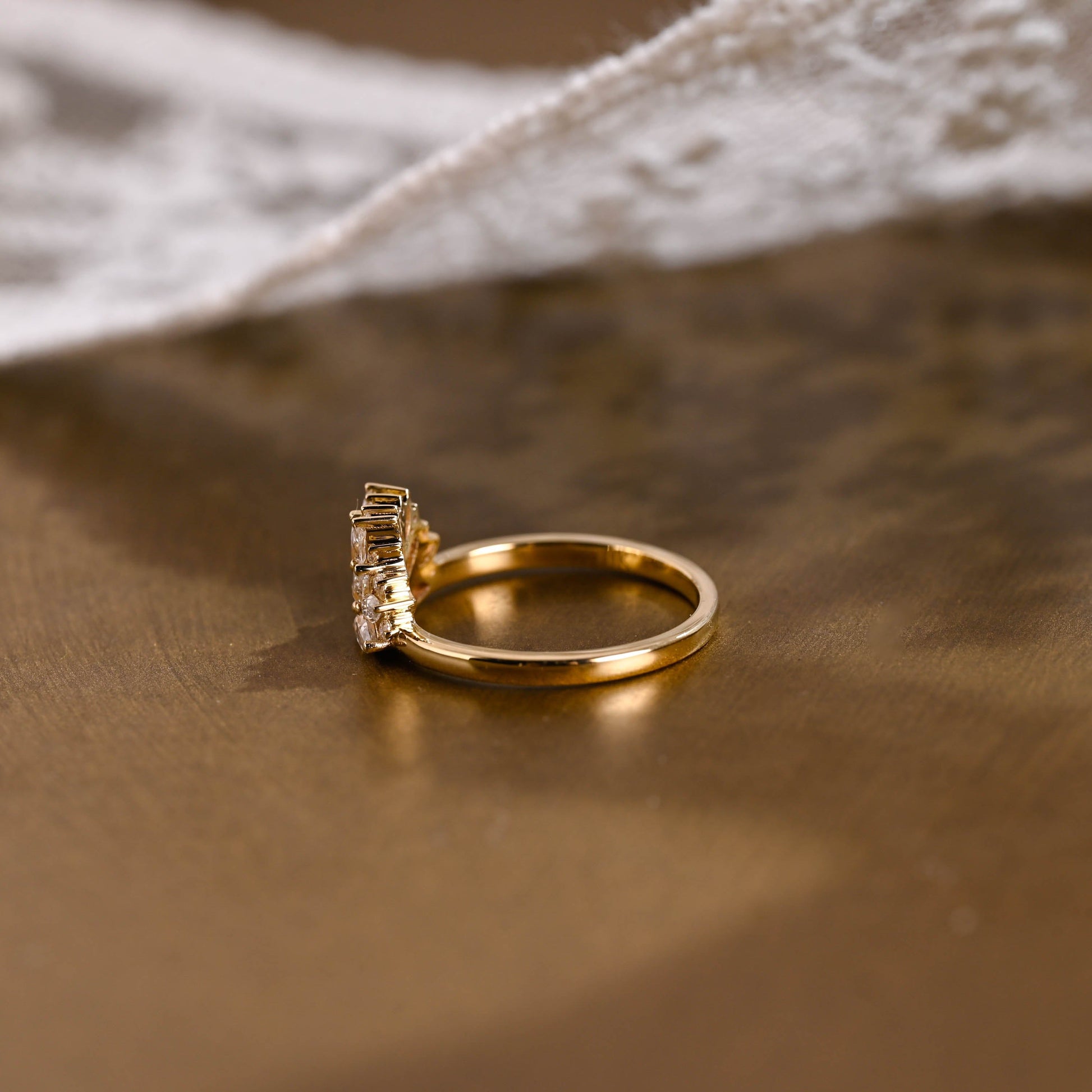0.15 TCW Round Milgrain Lab Grown Diamond Wedding Band