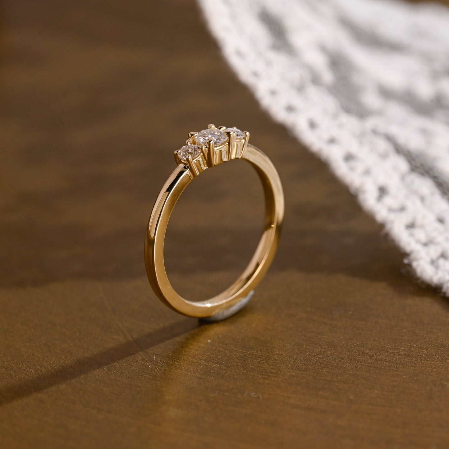 0.15 TCW Round Milgrain Lab Grown Diamond Wedding Band