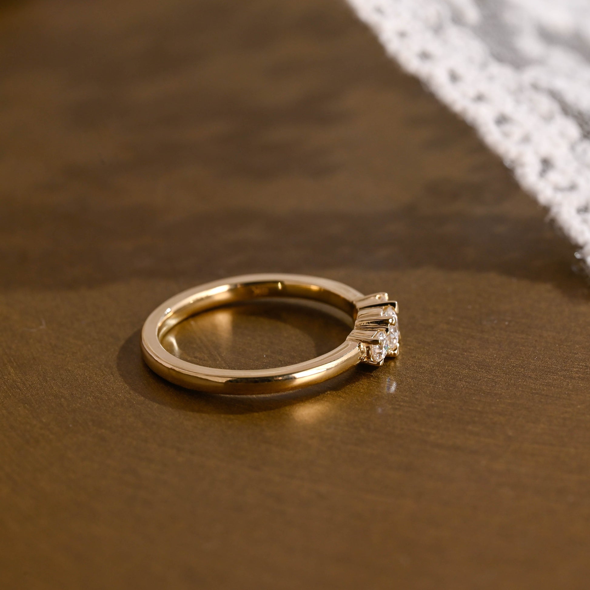 0.15 TCW Round Milgrain Lab Grown Diamond Wedding Band
