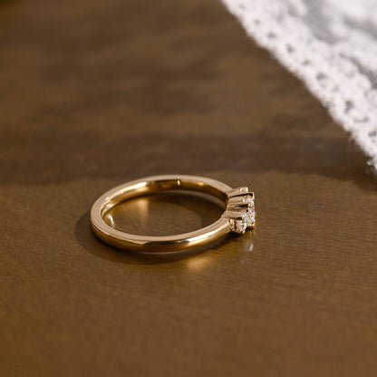 0.15 TCW Round Milgrain Lab Grown Diamond Wedding Band