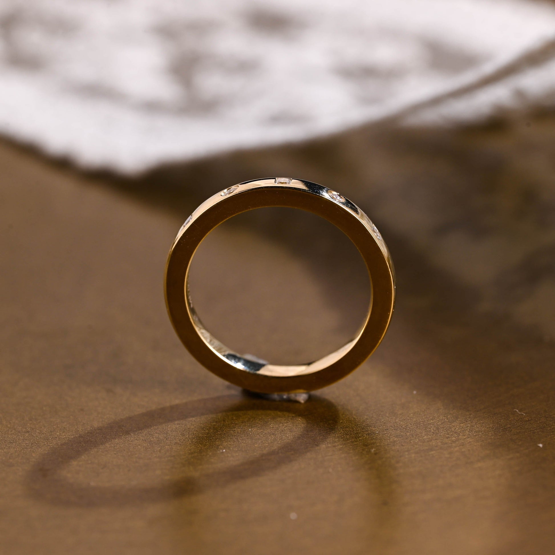 0.15 TCW Round Milgrain Lab Grown Diamond Wedding Band