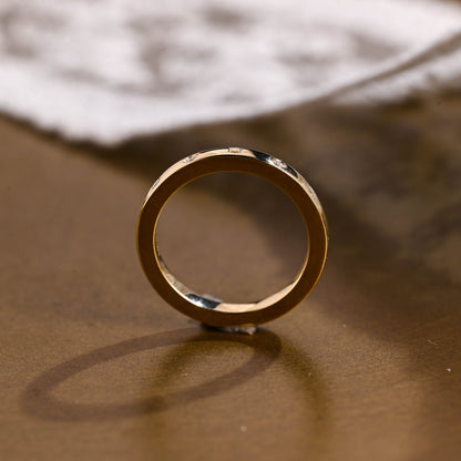 0.15 TCW Round Milgrain Lab Grown Diamond Wedding Band
