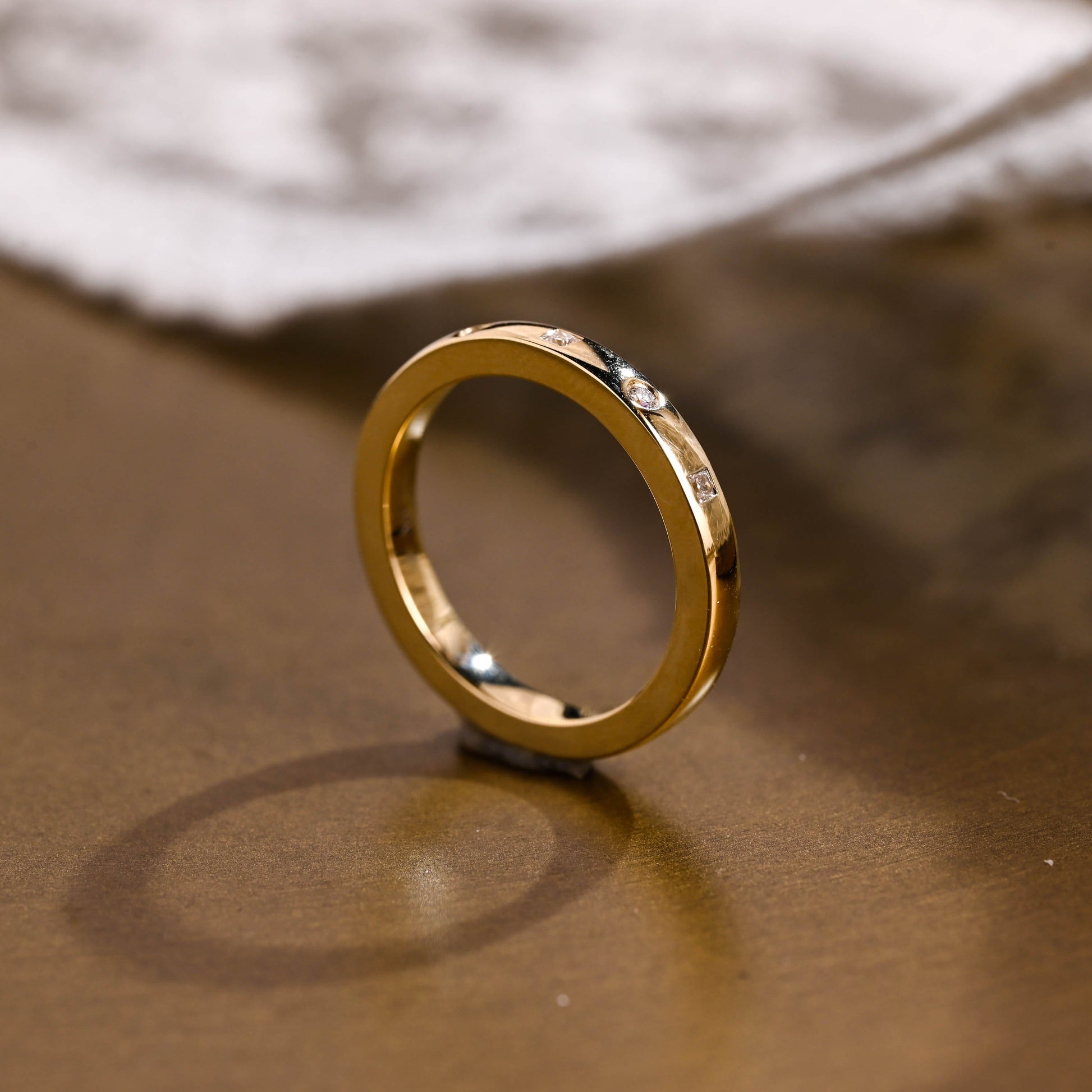 0.15 TCW Round Milgrain Lab Grown Diamond Wedding Band