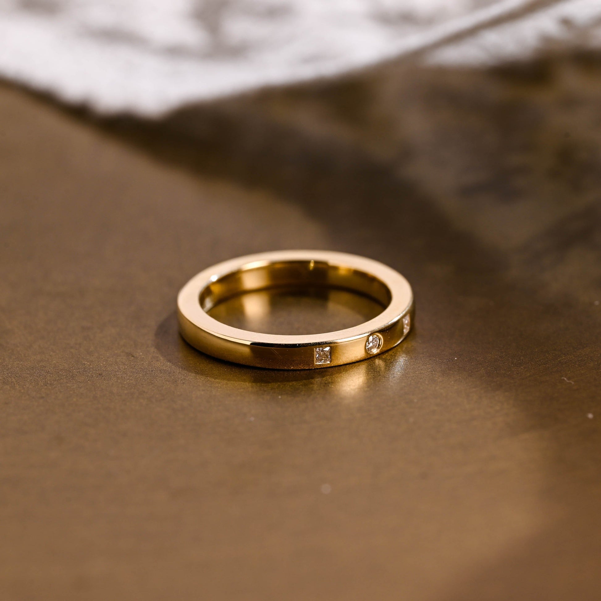 0.15 TCW Round Milgrain Lab Grown Diamond Wedding Band