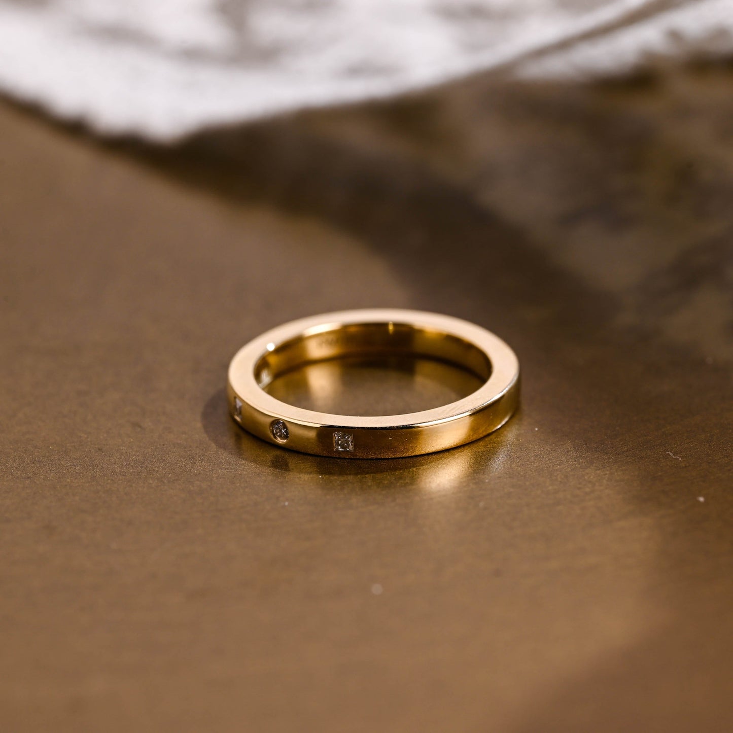 0.15 TCW Round Milgrain Lab Grown Diamond Wedding Band