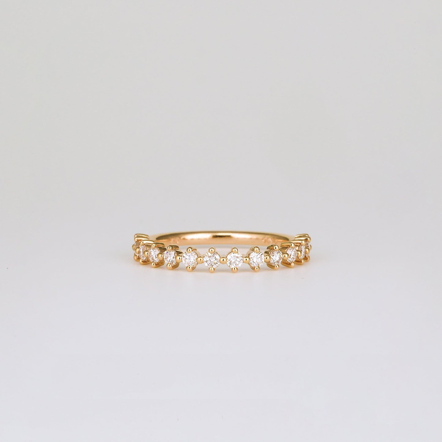 0.38 TCW Round Half Eternity Moissanite Wedding Band