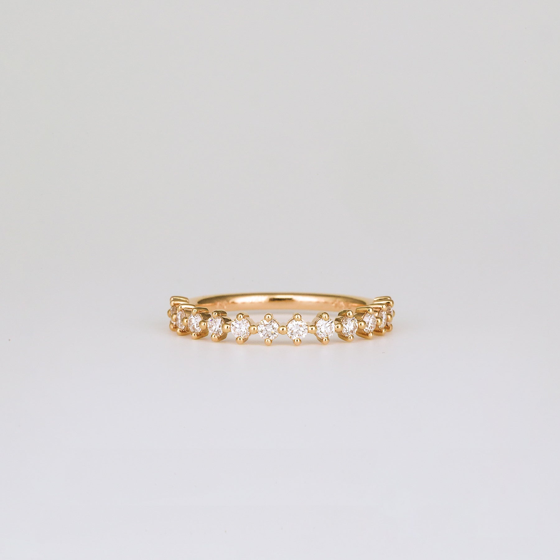 0.38 TCW Round Half Eternity Moissanite Wedding Band