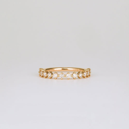 0.38 TCW Round Half Eternity Moissanite Wedding Band