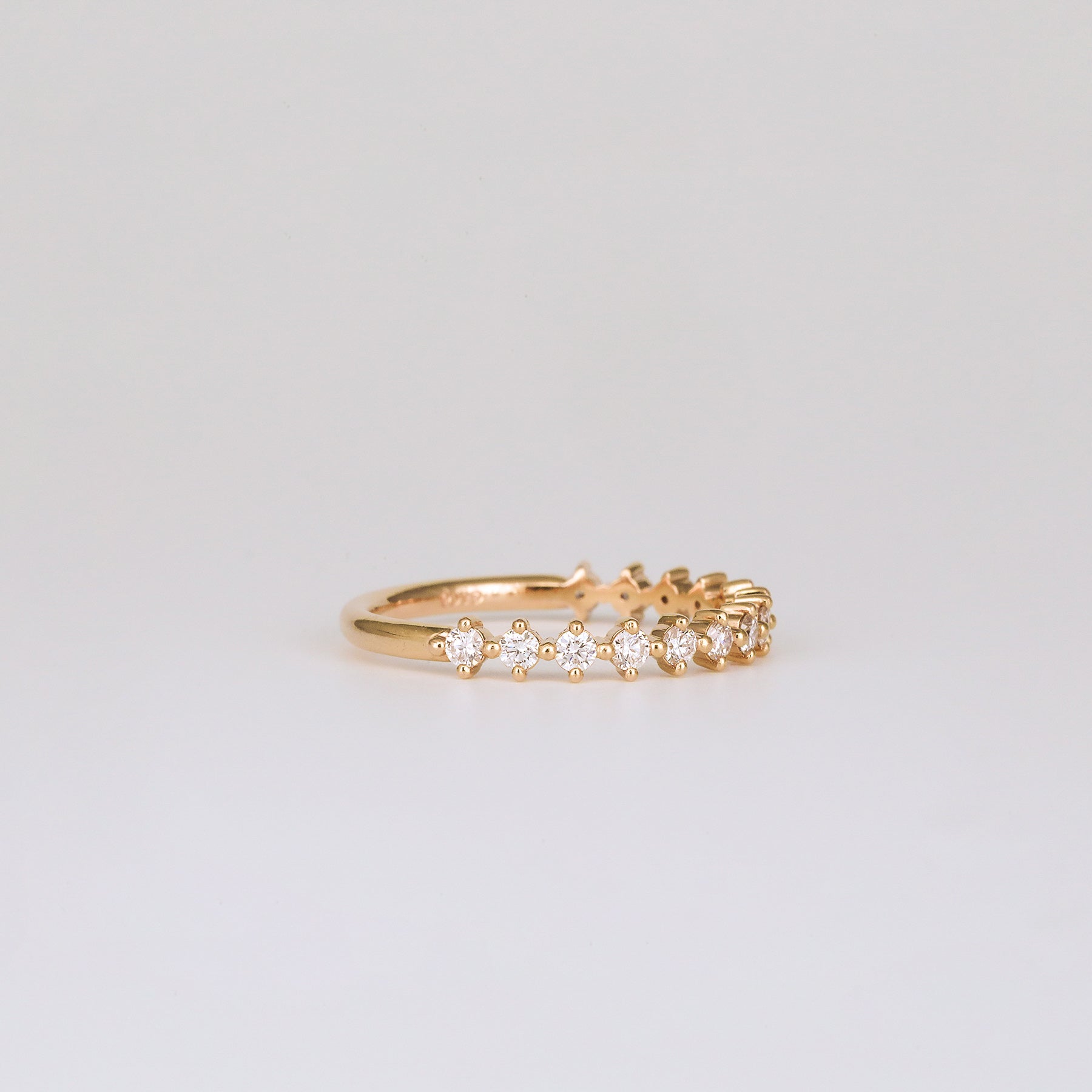 0.38 TCW Round Half Eternity Moissanite Wedding Band